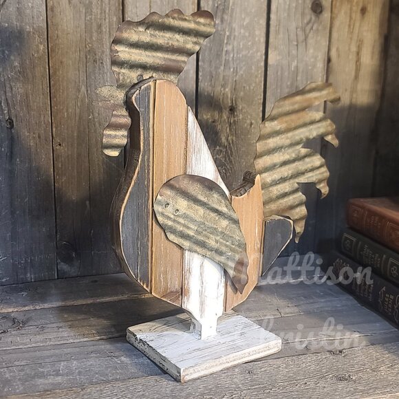 Wooden Reclaimed Rooster Decor - Picture 9 of 9